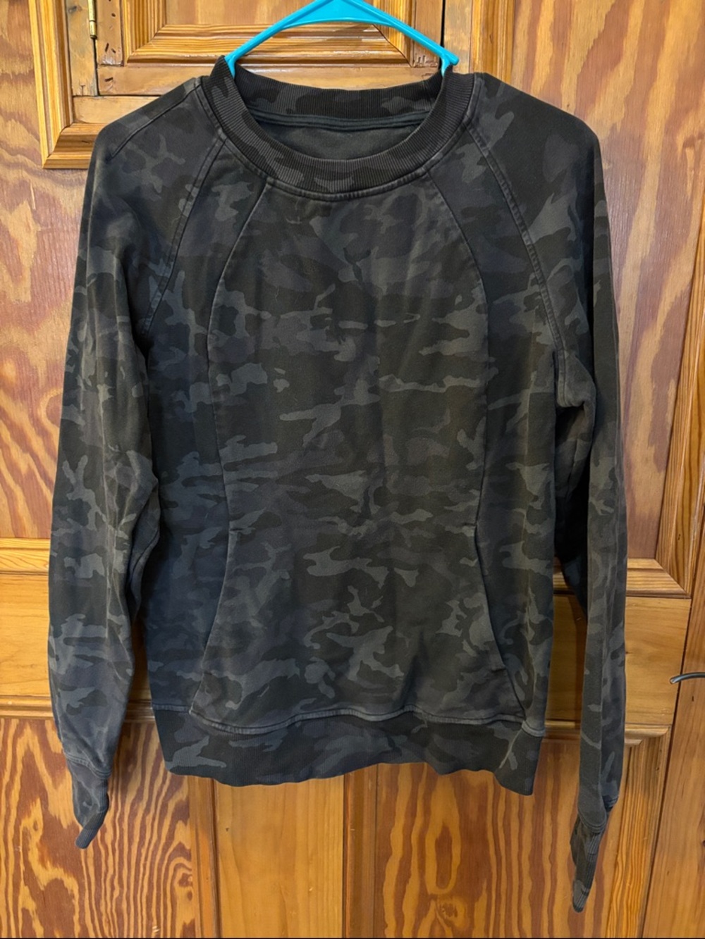 lululemon athletica Black & Gray Camo Crew Sweatshirt